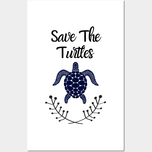 Save The Turtles Wall Art by VeganShirtly